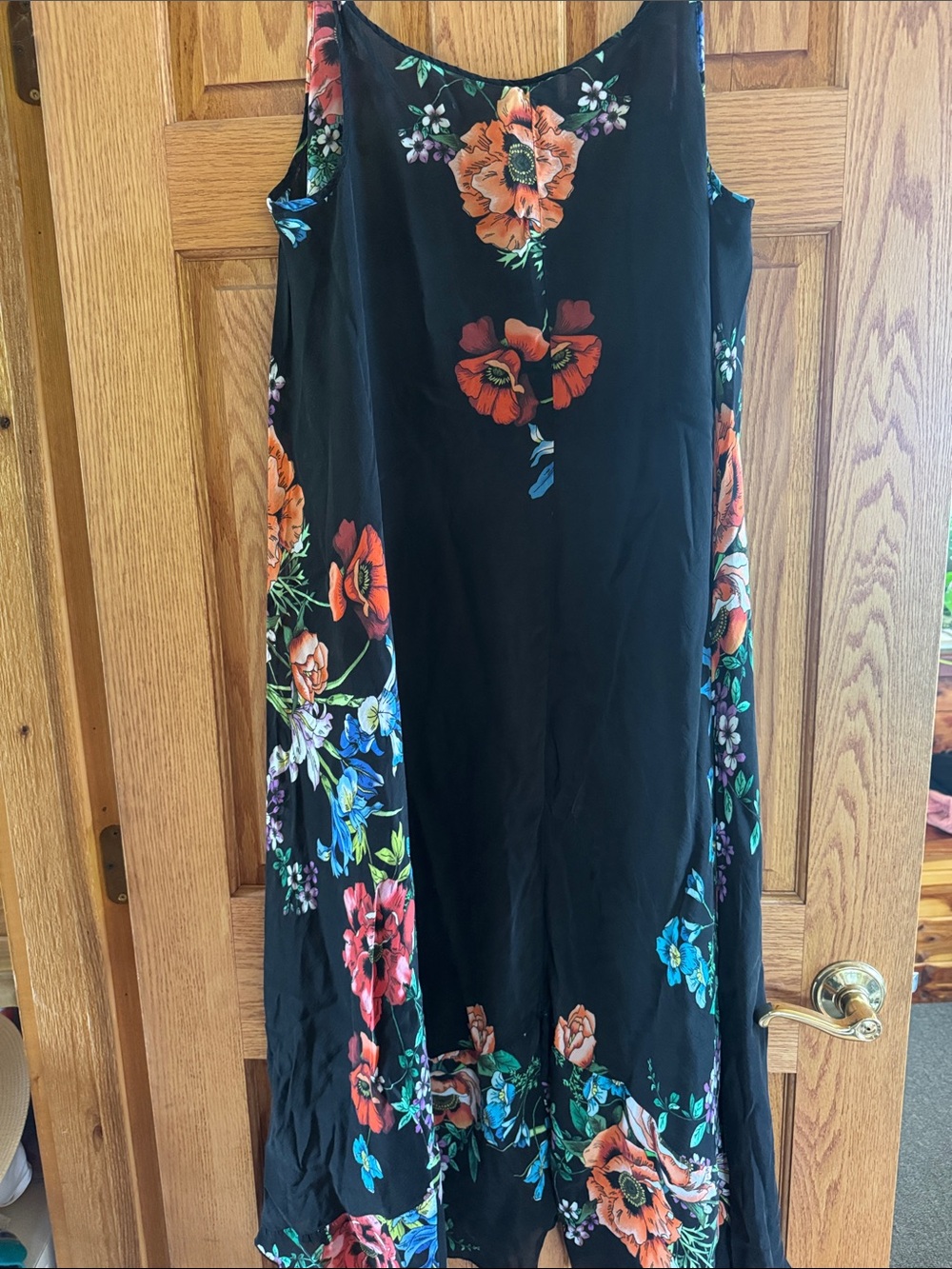 Johnny Was Black Floral Embroidered  Dress - Picture 4 of 5
